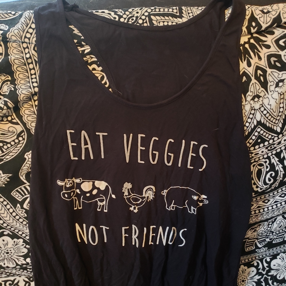 Eat Veggies not Friends Tank Top